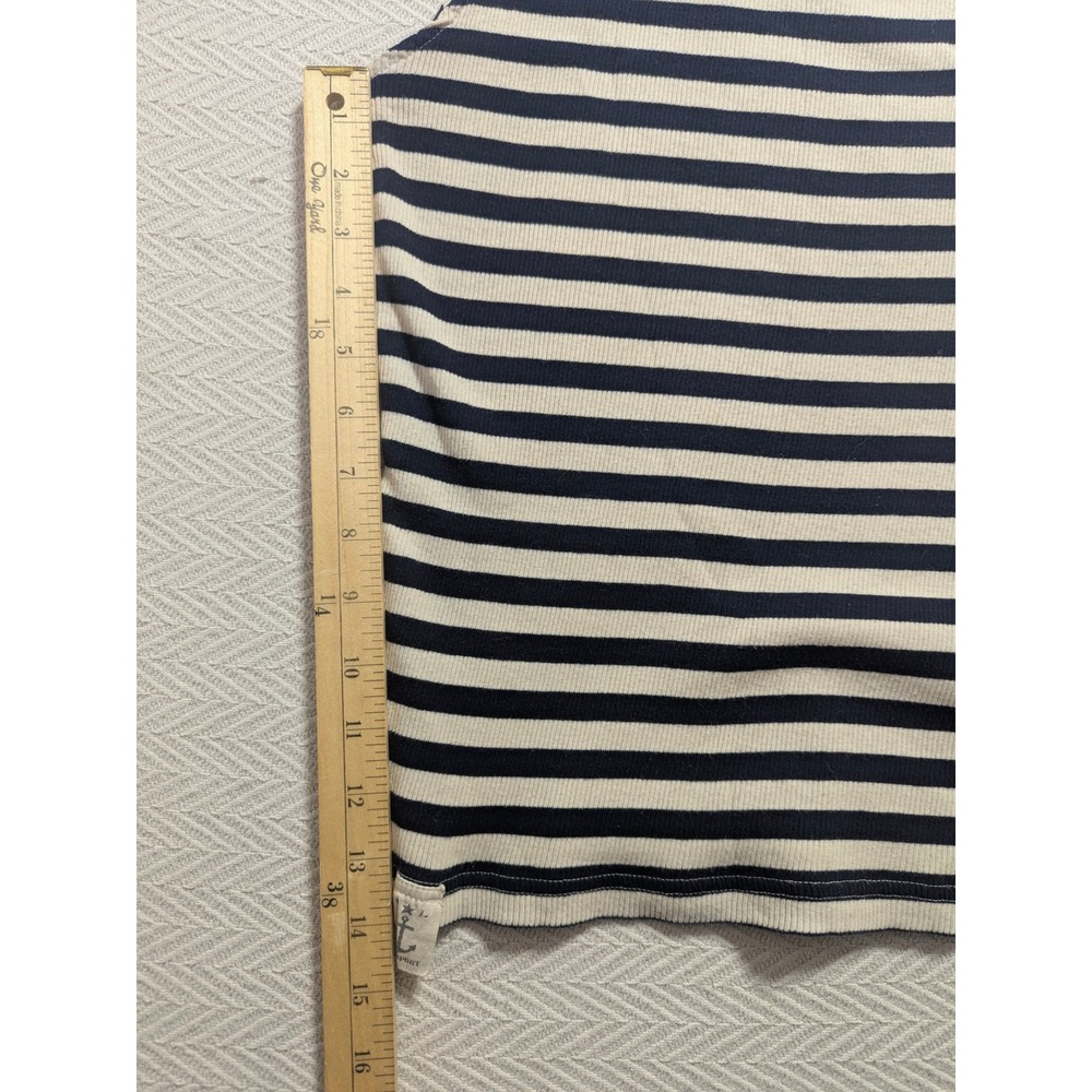 Ralph Lauren Polo Sport Womens L Navy Ivory Striped Rib Knit Sleeveless Tank Top - Picture 4 of 10